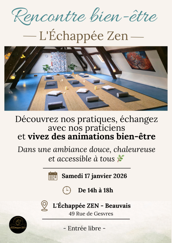 affiche porte ouverte l'echappee zen