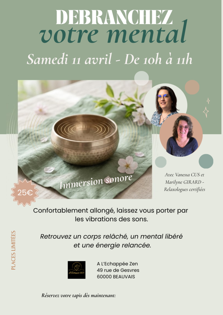 bain sonore 11 avril L'Échappée zen beauvais