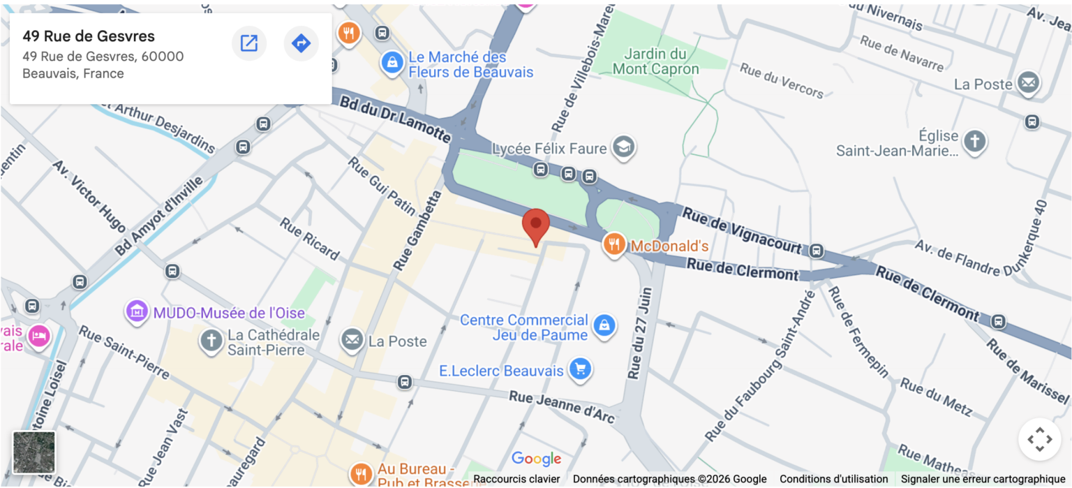 maps google l'echappee zen beauvais